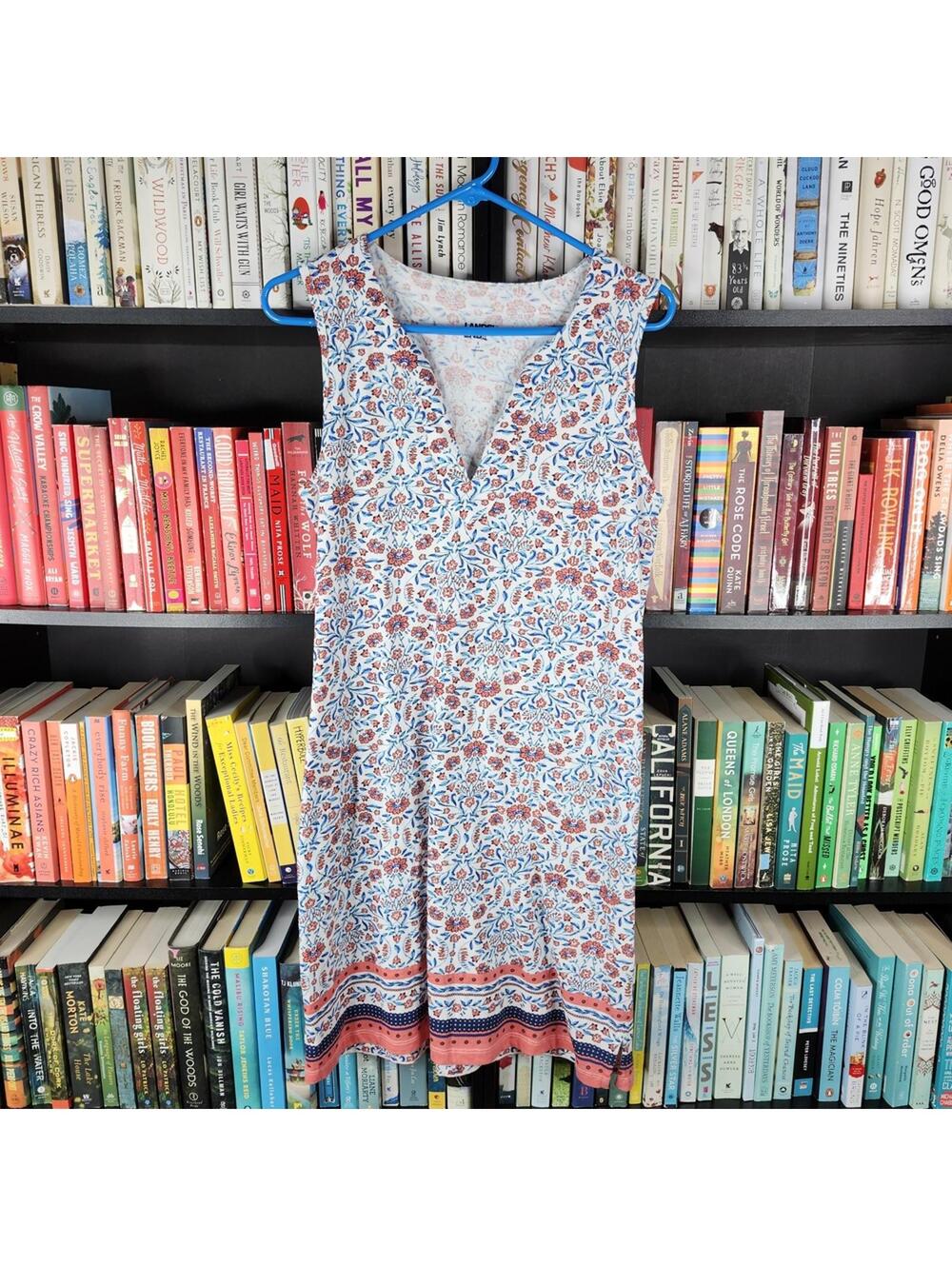 Lands' End Floral Sleeveless Summer Dress - Size Small